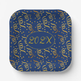 Gold Confetti Silvester Party Teller gestorben