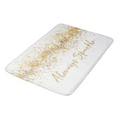 Gold Confetti Sparkle Badematte (Schrägansicht)