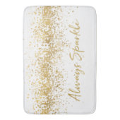 Gold Confetti Sparkle Badematte (Vorderseite Vertikal)