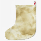 Gold Confetti Sparkle Großer Weihnachtsstrumpf (Rückseite)