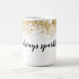 Gold Confetti Sparkle Kaffeetasse