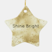 Gold Confetti Sparkle Keramik Ornament (Vorne)
