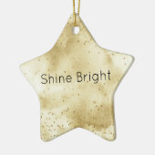Gold Confetti Sparkle Keramik Ornament (Links)