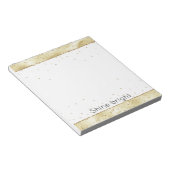 Gold Confetti Sparkle Notizblock (angewinkelt)