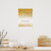Gold Confetti Sparkle Poster (Küche)