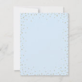 Gold Confetti Stars Blue Dankeschön Karte (Rückseite)