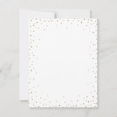 Gold Confetti Stars Dankeschön Karte (Rückseite)