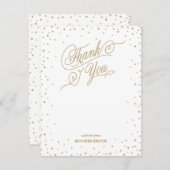 Gold Confetti Stars Dankeschön Karte (Vorne/Hinten)