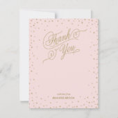 Gold Confetti Stars Pink Dankeschön Karte (Vorderseite)
