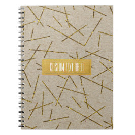 Gold Confetti Sticks Kraft Moderner Chic Glam Tren Notizblock