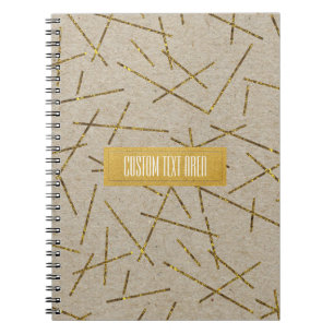 Gold Confetti Sticks Kraft Moderner Chic Glam Tren Notizblock