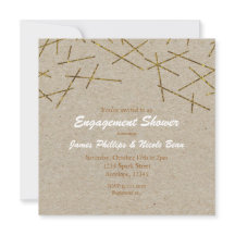 Gold Confetti Sticks Rustic Kraft Celebration
