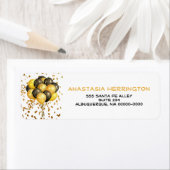 Gold Confetti Streamers Ballon Bundle Festive (Insitu)