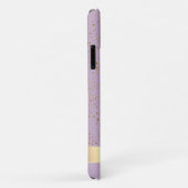 Gold Confetti Stripe Lotus Case-Mate iPhone Hülle (Hinten/Rechts)