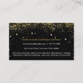 Gold Confetti Tiara Visitenkarte (Rückseite)