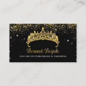 Gold Confetti Tiara Visitenkarte (Vorderseite)