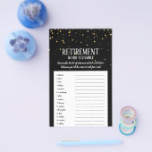 Gold Confetti über das Scramble für Black Retireme Flyer (Einzeln)