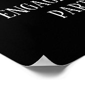 Gold Confetti über die Begrüßung der Black Engagem Poster (Ecke)