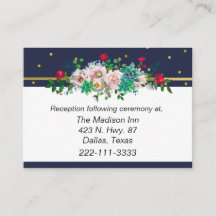 Gold Confetti und Blume Hochzeitskarten