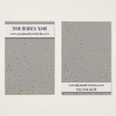 Gold Confetti und Gray Earring Holder Display Card (Vorne & Hinten)