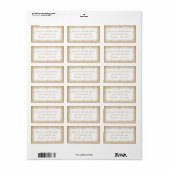 Gold Confetti und White Adressaufkleber (Vorne)