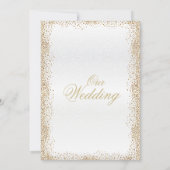 Gold Confetti und White Einladung (Rückseite)