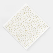 Gold Confetti Wasserfarbe Dots Papier Napkin Serviette (Ecke)