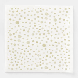 Gold Confetti Wasserfarbe Dots Papier Napkin Serviette