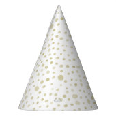 Gold Confetti Wasserfarbe Dots Party Hat Partyhütchen (Links)