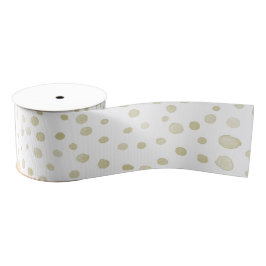 Gold Confetti Wasserfarbe Dots Ribbon Ripsband