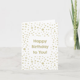 Gold Confetti Wasserfarbe Punkte Geburtstagskarte Karte
