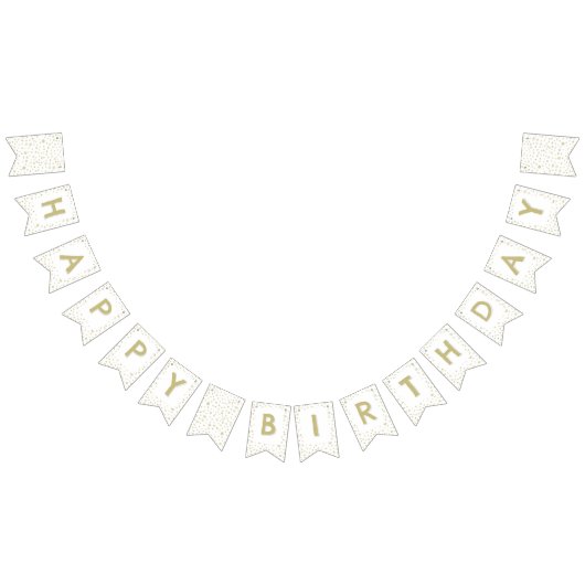 Gold Confetti Wasserfarben Dots Jagdflagge Wimpelkette (Alle)