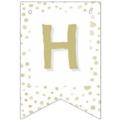 Gold Confetti Wasserfarben Dots Jagdflagge Wimpelkette (Zweite Fahne)