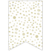 Gold Confetti Wasserfarben Dots Jagdflagge Wimpelkette (Erste Fahne)