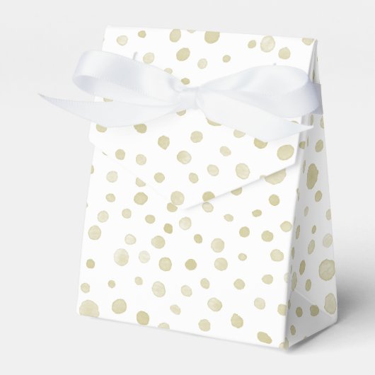 Gold Confetti Watercolor Dots Gefälligkeitsbox Geschenkschachtel (Vorderseite)