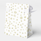 Gold Confetti Watercolor Dots Gefälligkeitsbox Geschenkschachtel (Rückseite)