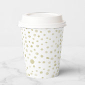 Gold Confetti Watercolor Dots Paper Cup Pappbecher (Links)