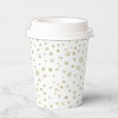 Gold Confetti Watercolor Dots Paper Cup Pappbecher (Rechts)