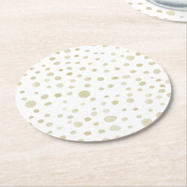 Gold Confetti Watercolor Dots Paper Untersetzer