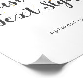 Gold Confetti Wedding Custom Text Sign Poster (Ecke)