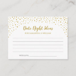 Gold Confetti Wedding Date Ideas Begleitkarte