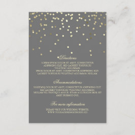 Gold Confetti Wedding Details - Informationen Begleitkarte