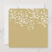 Gold Confetti Wedding Einladung (Rückseite)