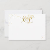 Gold Confetti Wedding Einladung Blank RSVP Card (Vorderseite)