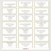 Gold Confetti Wedding Guest Address Labels (Blatt)
