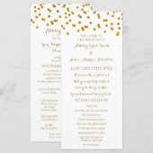 Gold Confetti Wedding Program Programm (Vorne/Hinten)