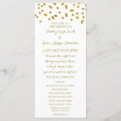 Gold Confetti Wedding Program Programm (Vorderseite)