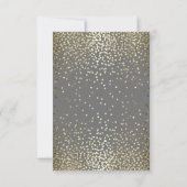 Gold Confetti Wedding RSVP Cards Karte (Rückseite)