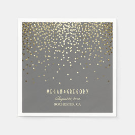 Gold Confetti Wedding Serviette