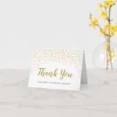 Gold Confetti Wedding Vendor Danke-Card Karte (Gelbe Blume)